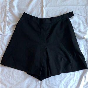 Black high-waisted dress shorts